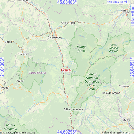 Feneș on map