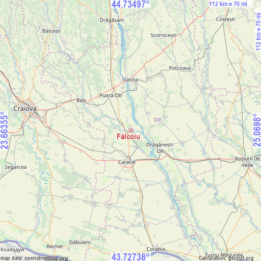 Fălcoiu on map