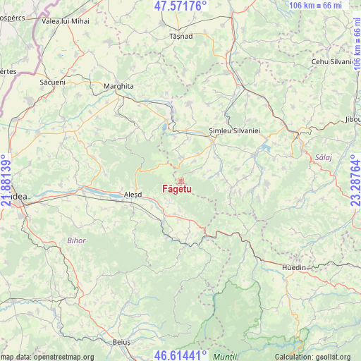 Făgetu on map