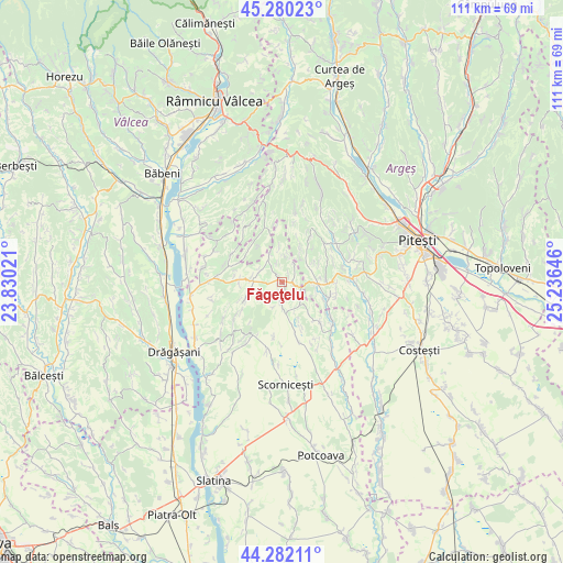 Făgeţelu on map