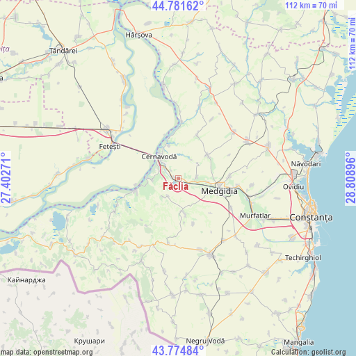 Făclia on map