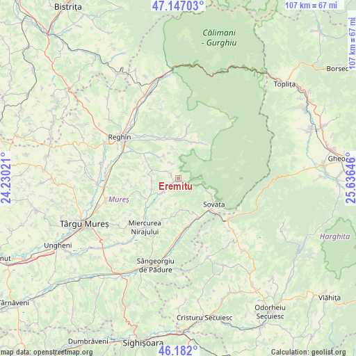 Eremitu on map