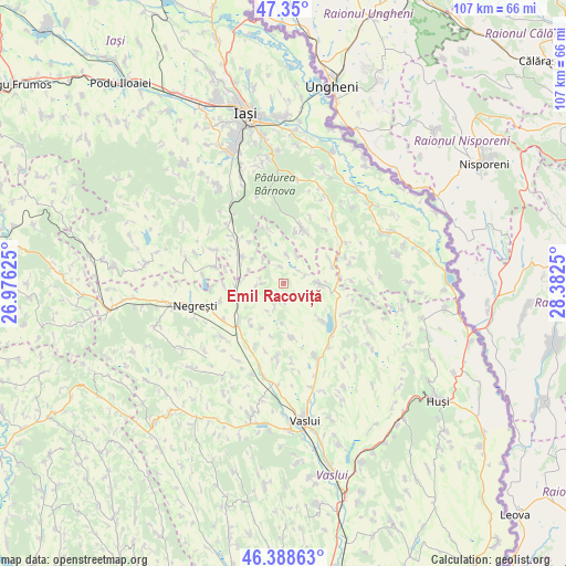 Emil Racoviță on map