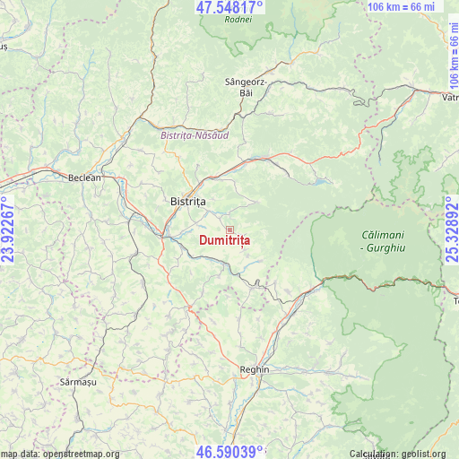 Dumitrița on map