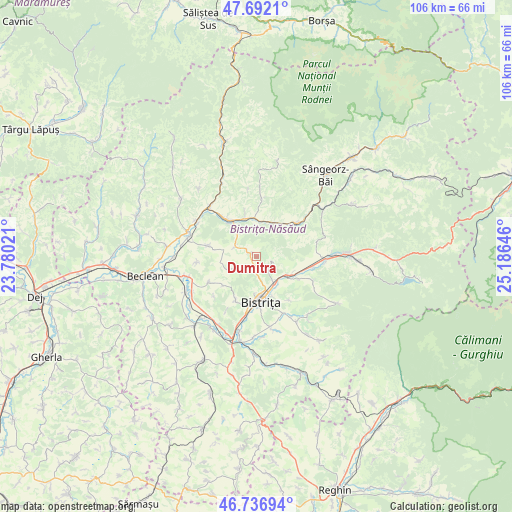 Dumitra on map
