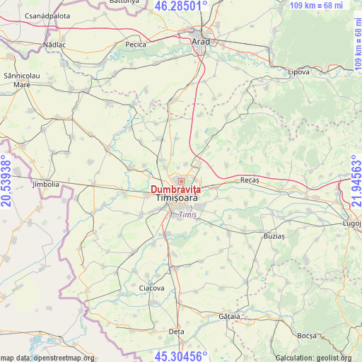 Dumbrăviţa on map