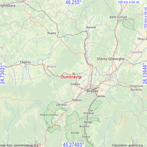 Dumbrăviţa on map