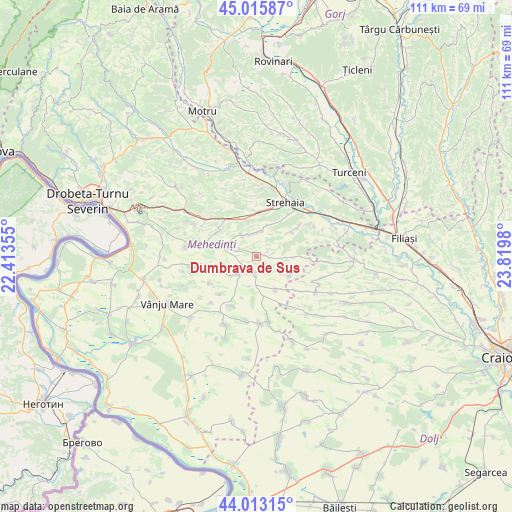 Dumbrava de Sus on map