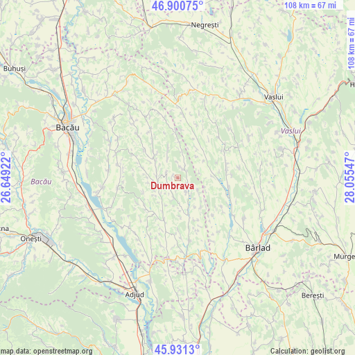 Dumbrava on map