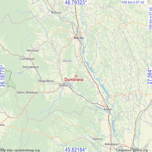 Dumbrava on map