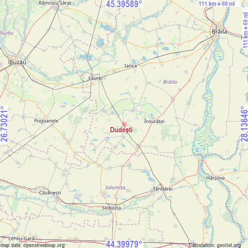 Dudeşti on map