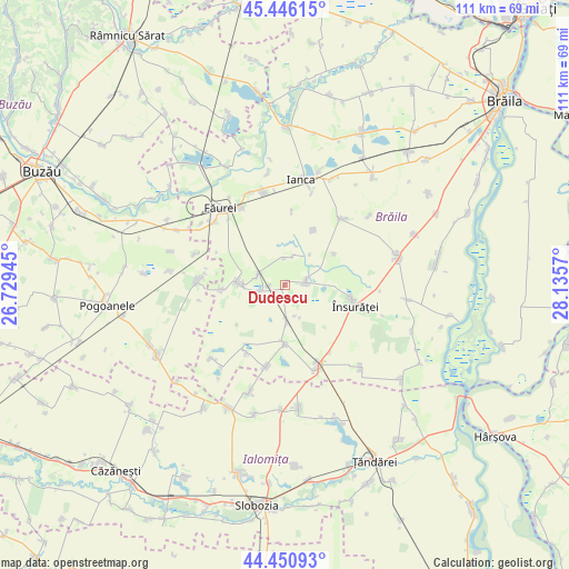 Dudescu on map