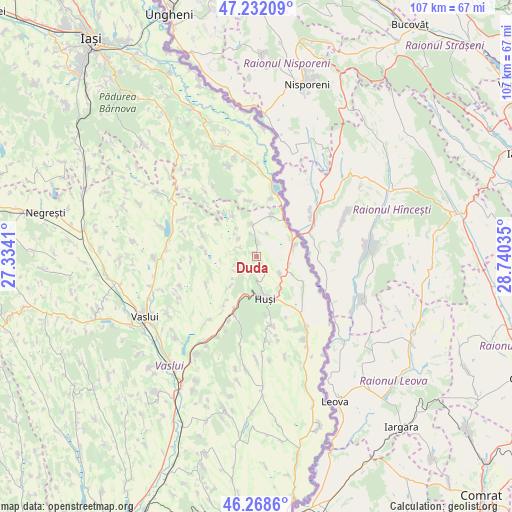 Duda on map