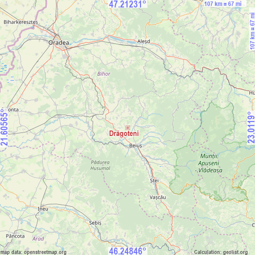 Drăgoteni on map