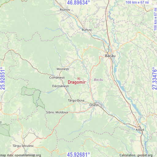 Dragomir on map