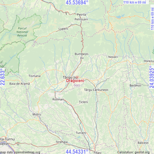 Drăgoieni on map