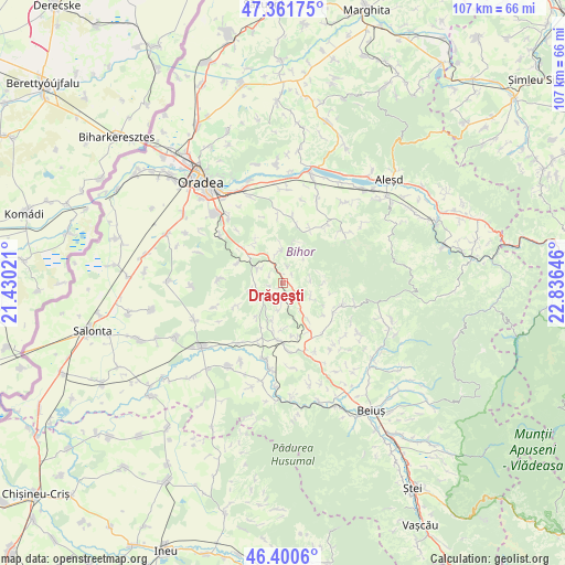 Drăgeşti on map