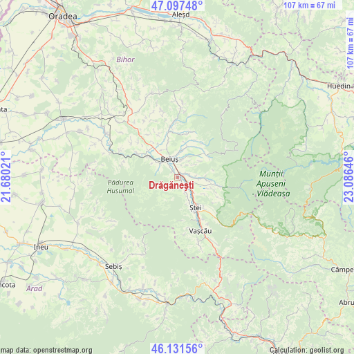 Drăgăneşti on map