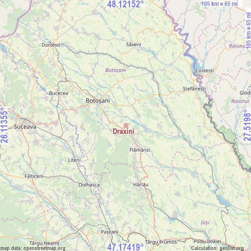 Draxini on map