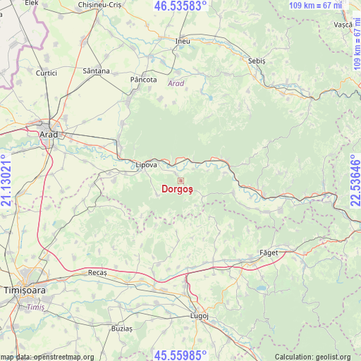 Dorgoş on map