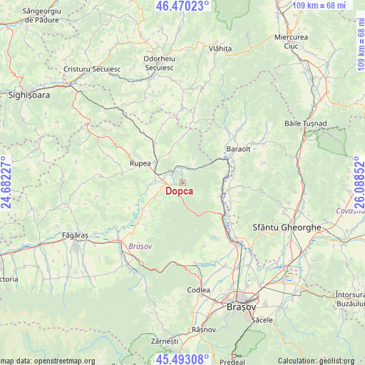 Dopca on map