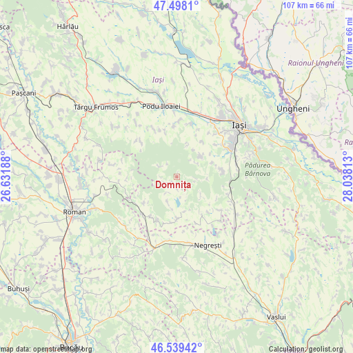 Domnița on map