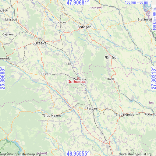 Dolhasca on map