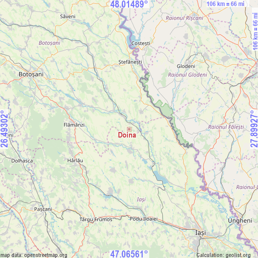 Doina on map