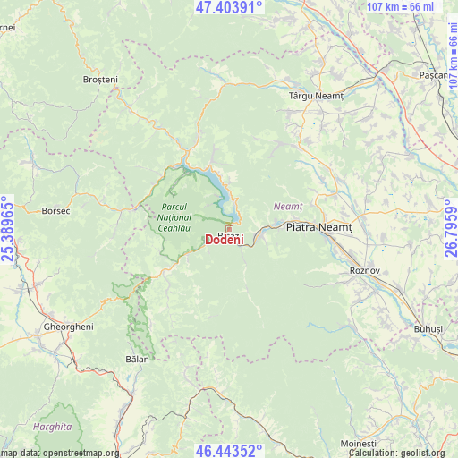 Dodeni on map