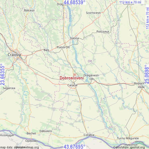 Dobrosloveni on map
