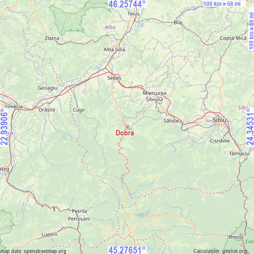 Dobra on map