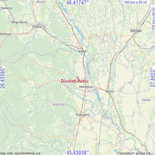 Diocheți-Rediu on map