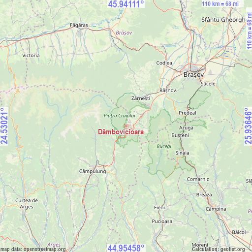 Dâmbovicioara on map