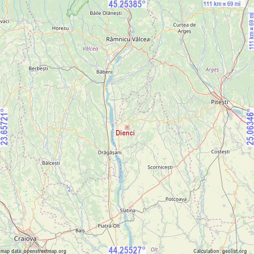 Dienci on map