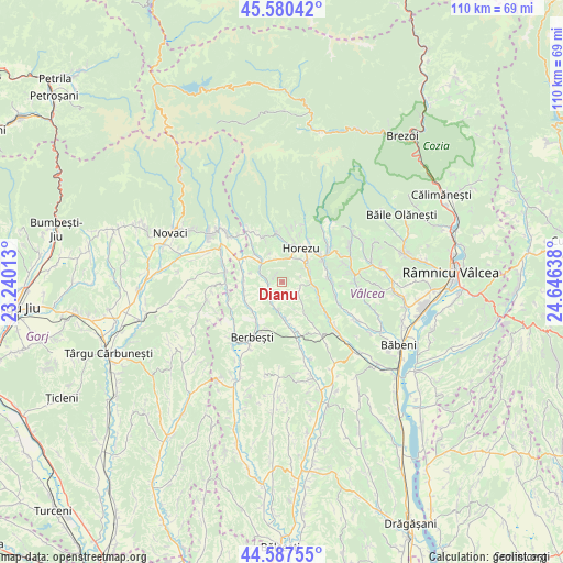 Dianu on map