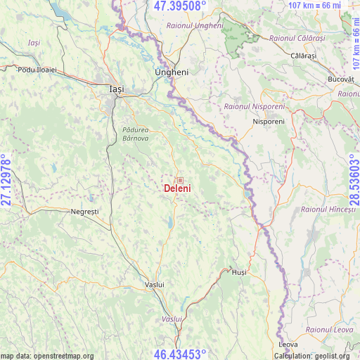 Deleni on map