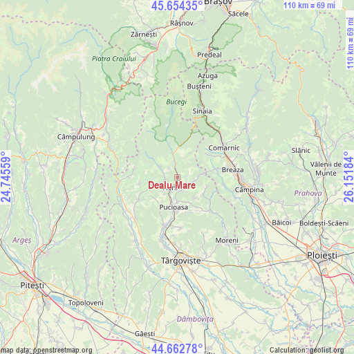 Dealu Mare on map