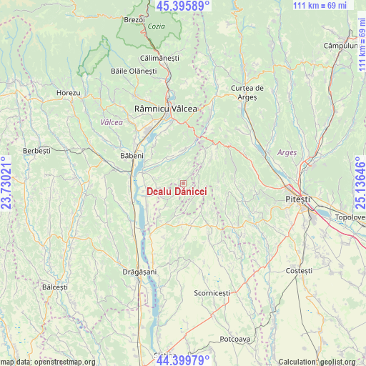 Dealu Dănicei on map