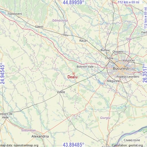 Dealu on map