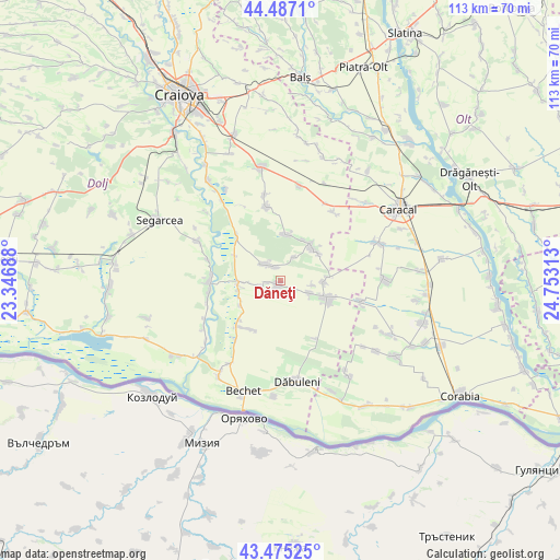 Dăneţi on map