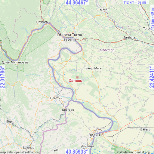 Dănceu on map