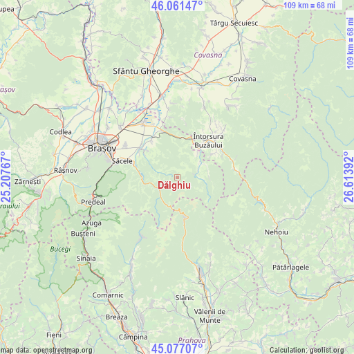 Dălghiu on map