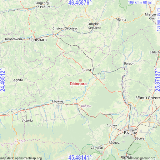 Dăișoara on map