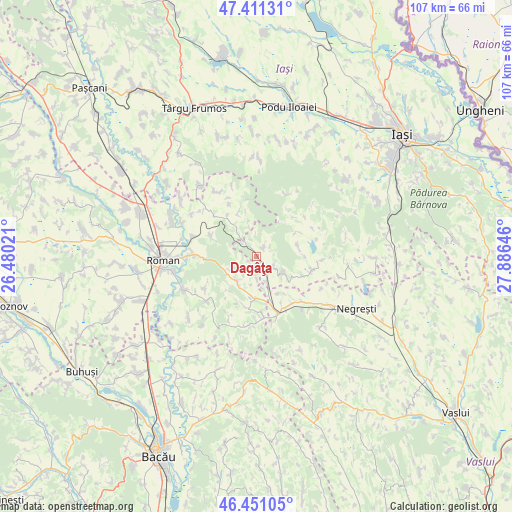 Dagâţa on map