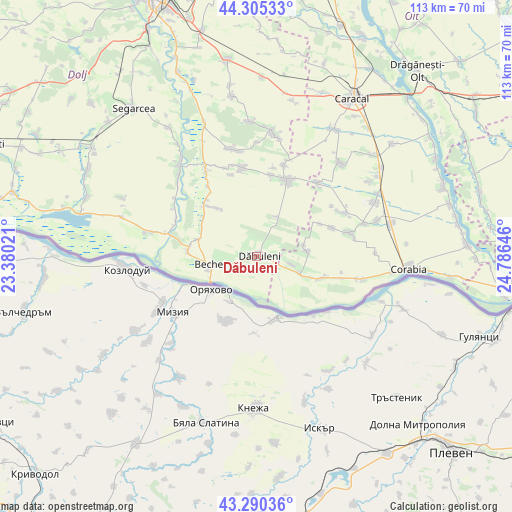 Dăbuleni on map