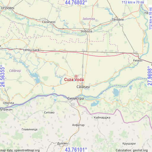 Cuza Vodă on map