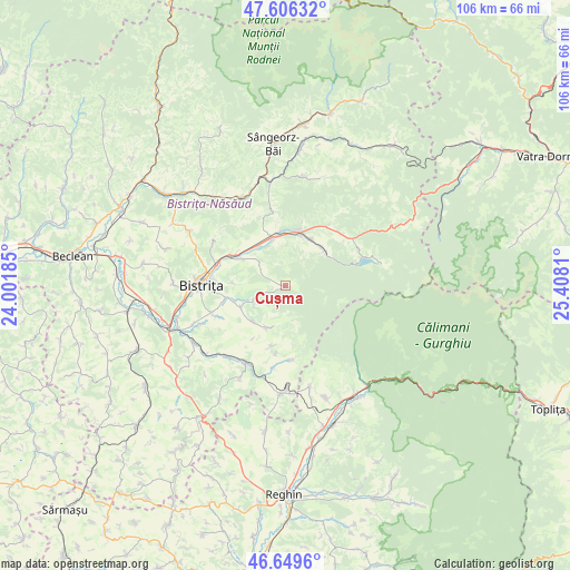 Cușma on map