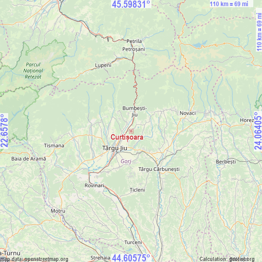 Curtișoara on map