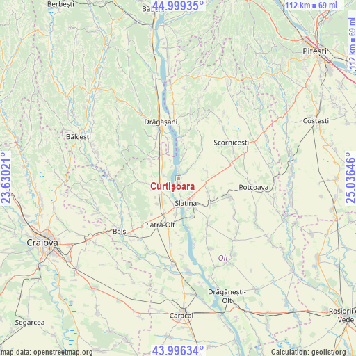 Curtişoara on map