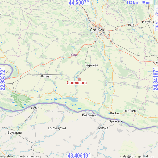 Curmătura on map